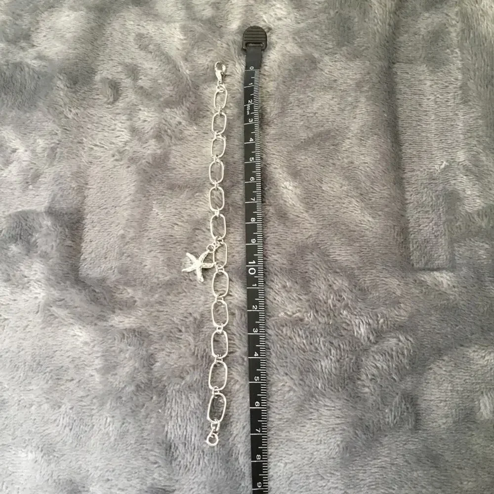 Silver Classic Multi-Chain with Starfish Bracelet - Picture 5 of 5